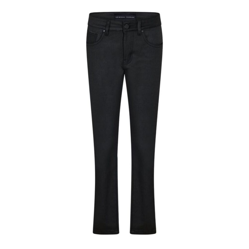Criminal Damage Womens/Ladies Denim Straight Leg Jeans / Black